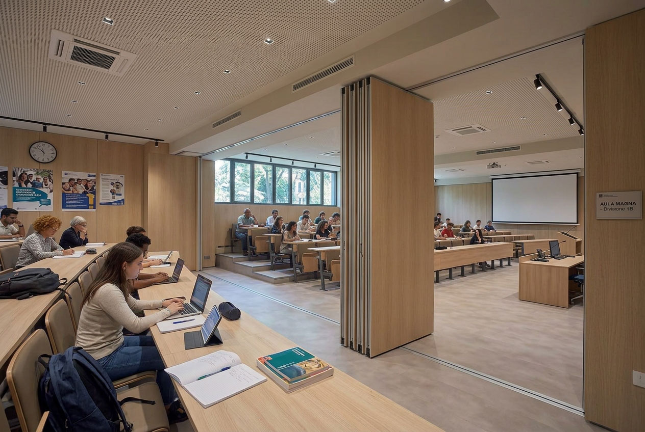 Pareti manovrabili per scuole e atenei